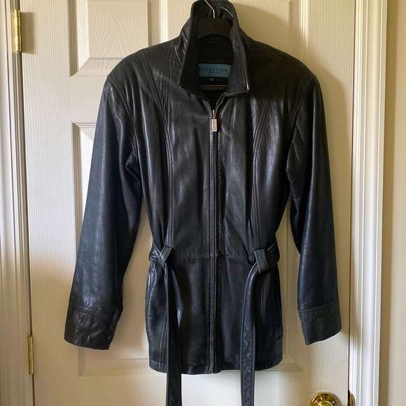 Kenneth Cole Vintage leather black jacket Womens size small - Picture 5 of 15